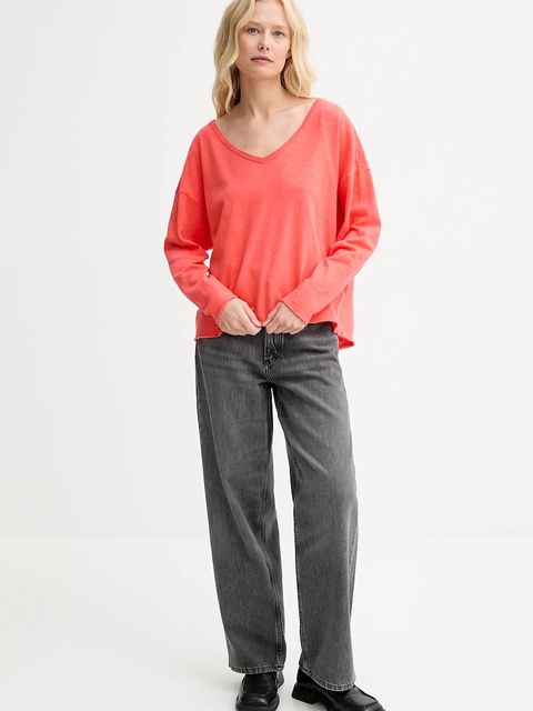 American Vintage longsleeve bawełniany kolor pomarańczowy SON02GG - zdjęcie produktu nr 2