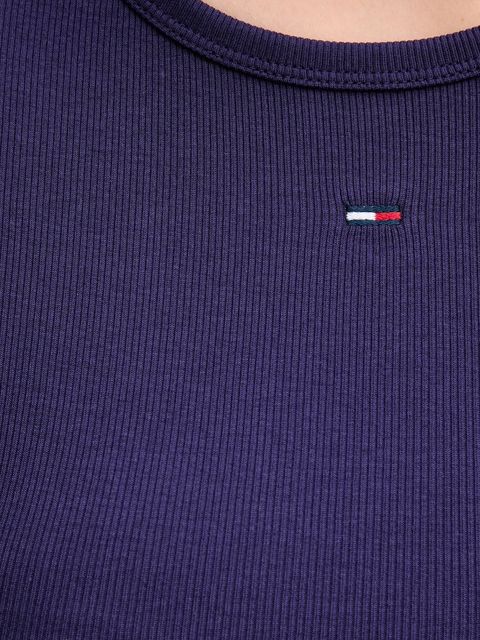 Tommy Jeans t-shirt damski kolor fioletowy DW0DW17383