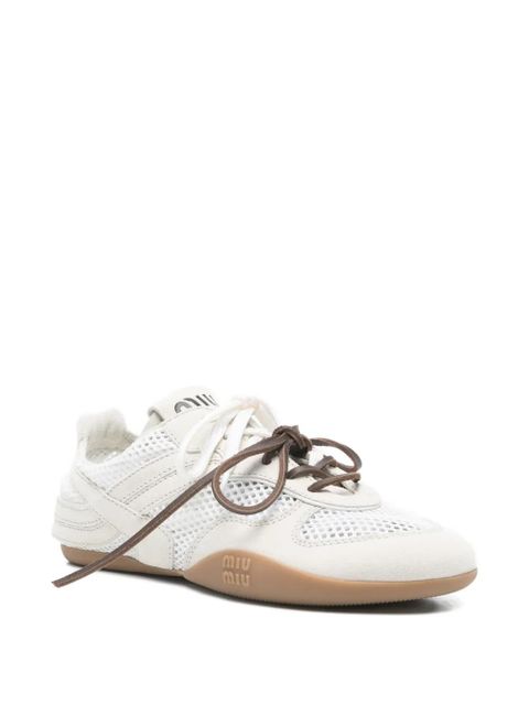 Miu Miu mesh lace-up sneakers - White - zdjęcie produktu nr 2