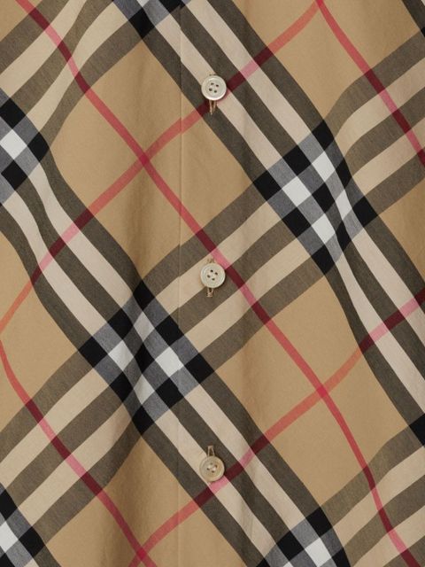 Burberry check-pattern cotton shirt - Neutrals