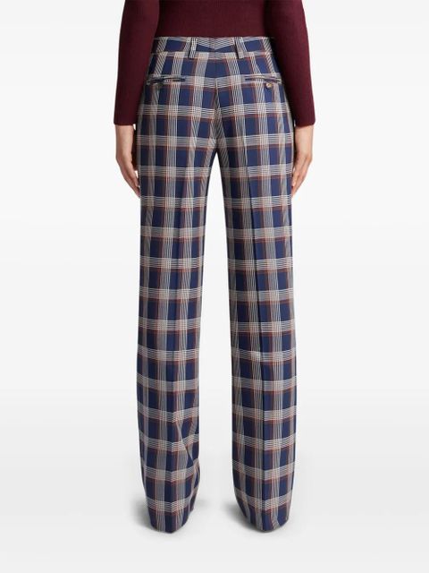 ETRO checkered trousers - Blue