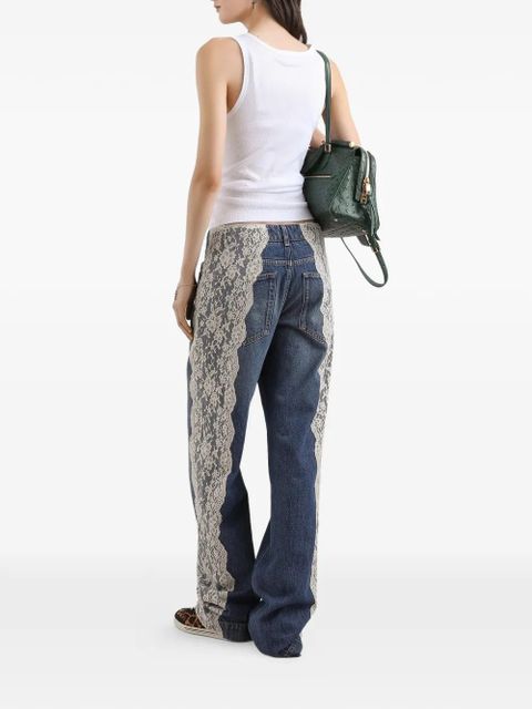 Dolce & Gabbana lace denim jeans - Blue