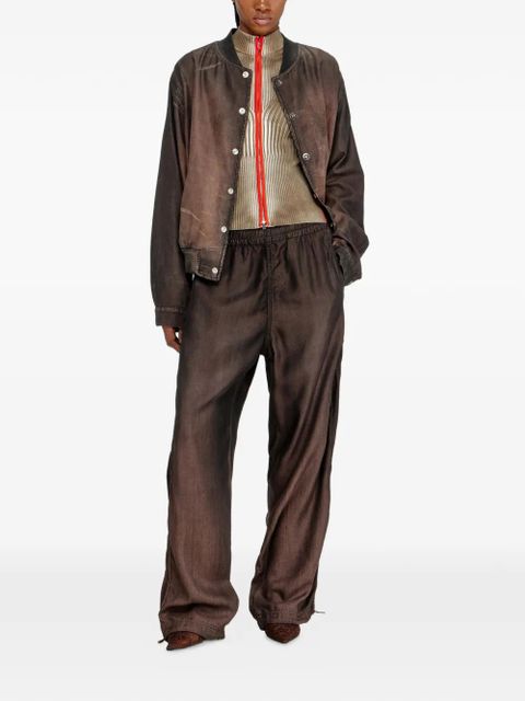 Diesel M-Sarda ribbed-knit zip-up cardigan - Brown - zdjęcie produktu nr 2