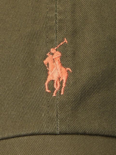 Polo Ralph Lauren czapka z daszkiem bawełniana kolor pomarańczowy gładka 710667709