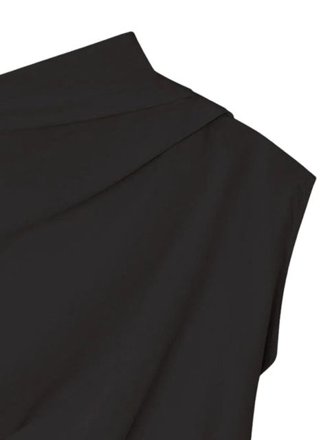 GANNI ruched asymmetric top - Black - zdjęcie produktu nr 2