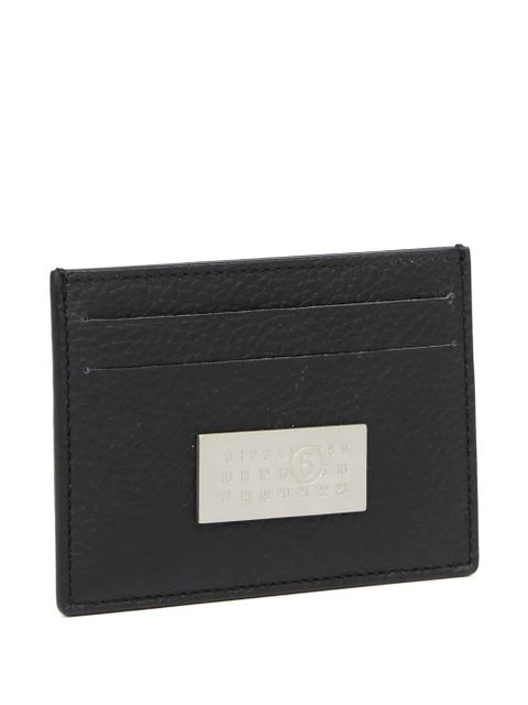 MM6 Maison Margiela numeric-logo leather cardholder - Black