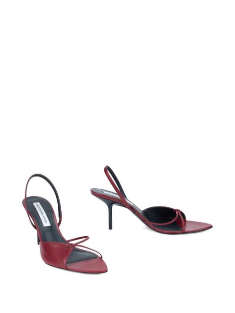 Victoria Beckham slingback leather sandals - Red - zdjęcie produktu nr 2