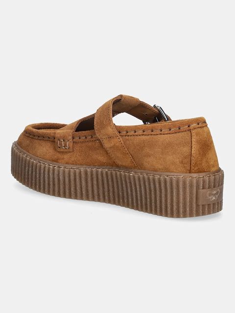 Weekend Max Mara półbuty zamszowe Wkasolista damskie kolor brązowy na platformie 2615521174600