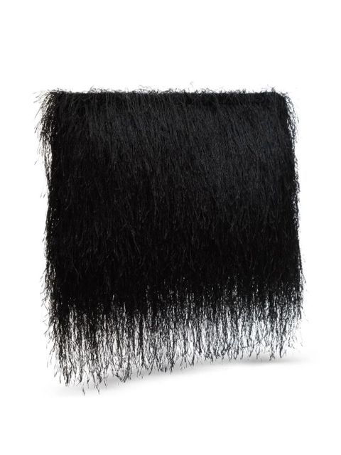 LouLou de Saison Evano fringed rectangular clutch bag - Black