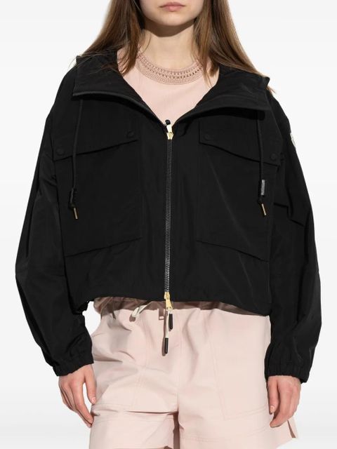 Moncler logo-patch jacket - Black