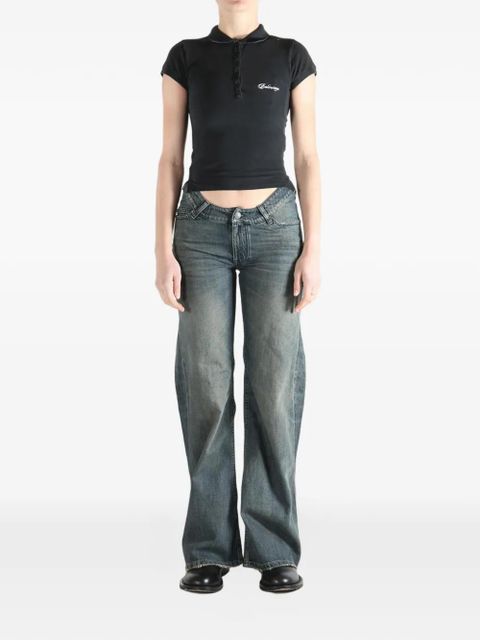 Balenciaga buttoned polo top - Black - zdjęcie produktu nr 2