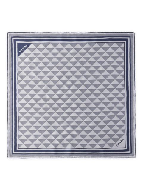 Prada printed silk scarf - Blue