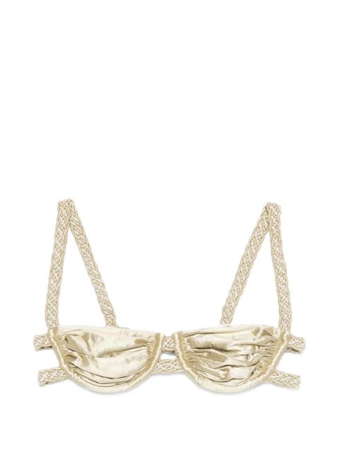 Isa Boulder weave strap bikini top - Neutrals - zdjęcie produktu nr 1