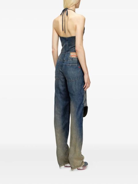 Diesel Cynthia halter-neck denim jumpsuit - Blue - zdjęcie produktu nr 2