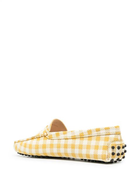Tod's gingham Gommino driving shoes - Yellow - zdjęcie produktu nr 2