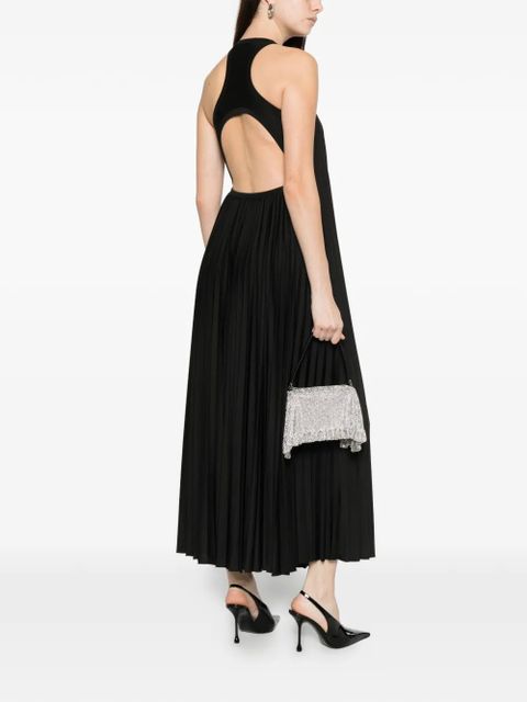 Sportmax pleated maxi dress - Black