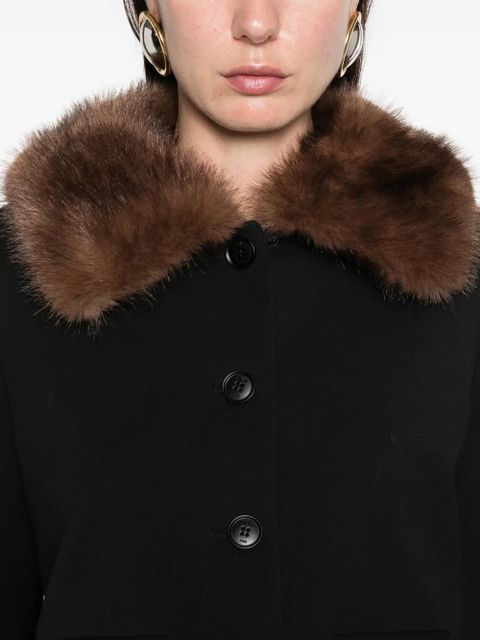 Maje collared jacket - Black