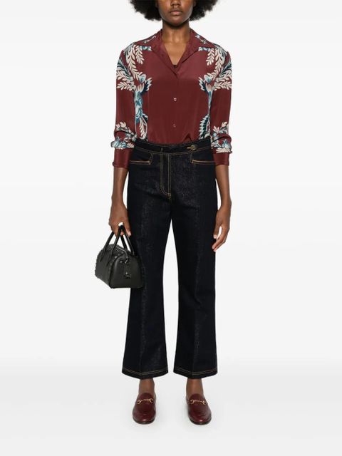 ETRO Pegaso-buttons cropped jeans - Blue - zdjęcie produktu nr 2