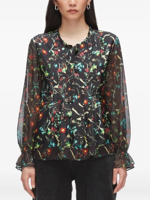 3.1 Phillip Lim floral-pattern long-sleeve blouse - Black - zdjęcie produktu nr 2