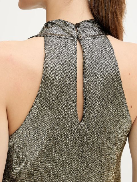 Morgan bluzka damska kolor złoty gładka DREA