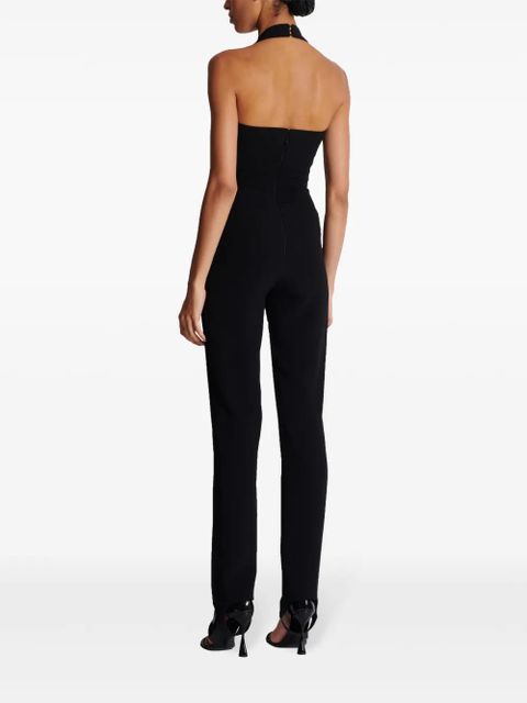 Balmain halterneck crepe jumpsuit - Black