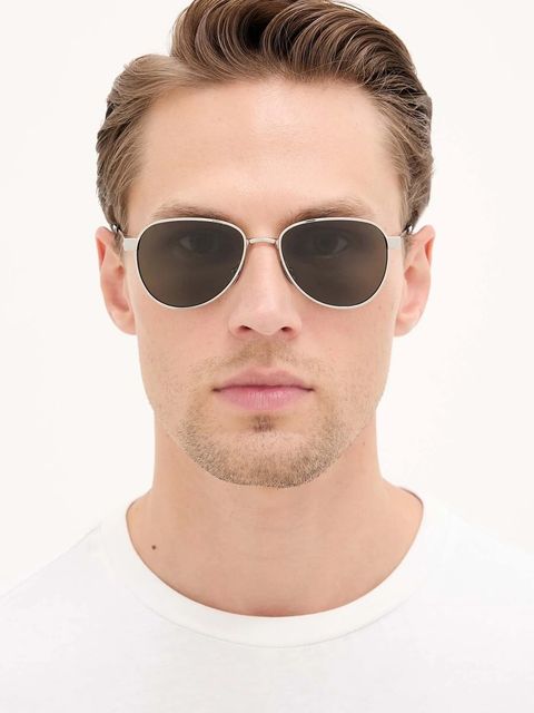 Saint Laurent okulary przeciwsłoneczne kolor srebrny SL 772