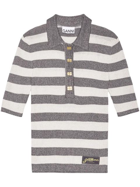 GANNI striped top - Grey - zdjęcie produktu nr 1