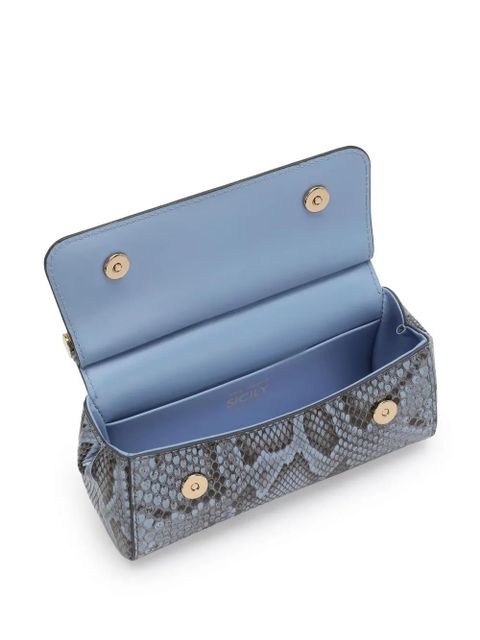 Dolce & Gabbana small Sicily leather tote bag - Blue