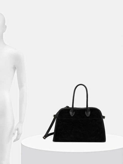 Answear.LAB torebka zamszowa kolor czarny