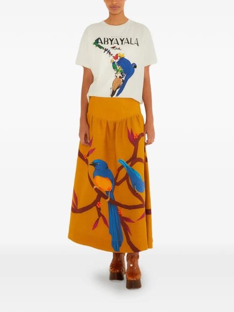 FARM Rio bird-print skirt - Orange - zdjęcie produktu nr 2