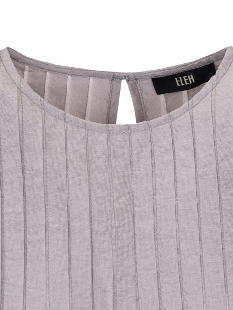 Eleh pleated round-neck top - Grey