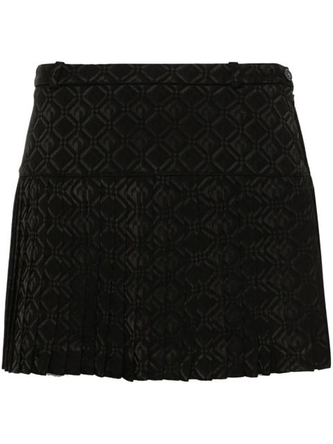 Marine Serre Moon Diamond-jacquard mini skirt - Black - zdjęcie produktu nr 1