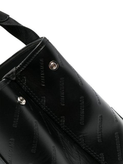 Balenciaga debossed-logo tote bag - Black
