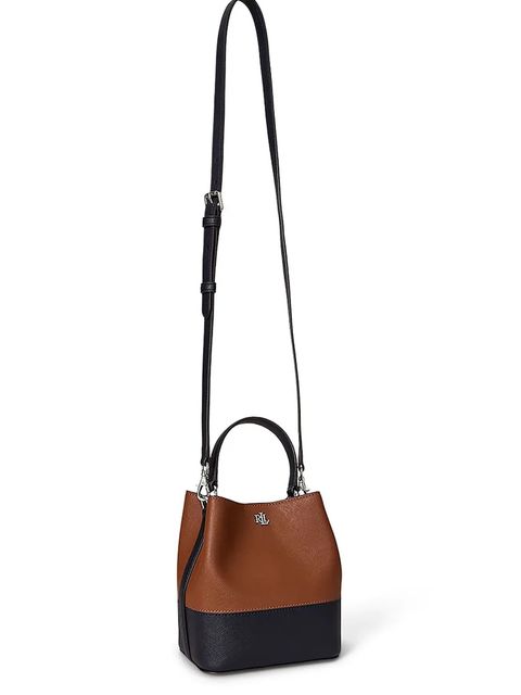 Lauren Ralph Lauren torebka skórzana kolor brązowy 431974556