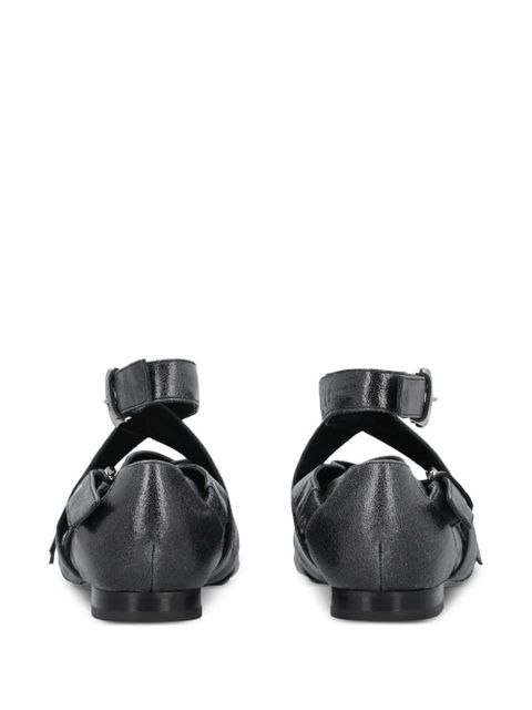 PINKO Gianira leather ballerina shoes - Black