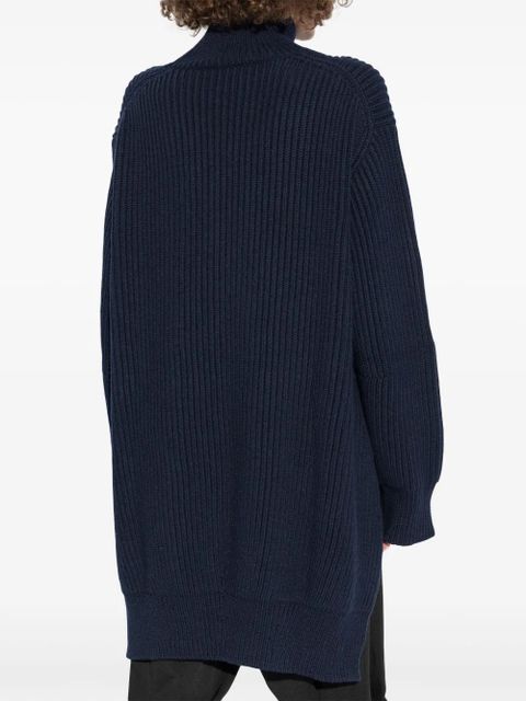 Jil Sander chunky-ribbed wool jumper - Blue
