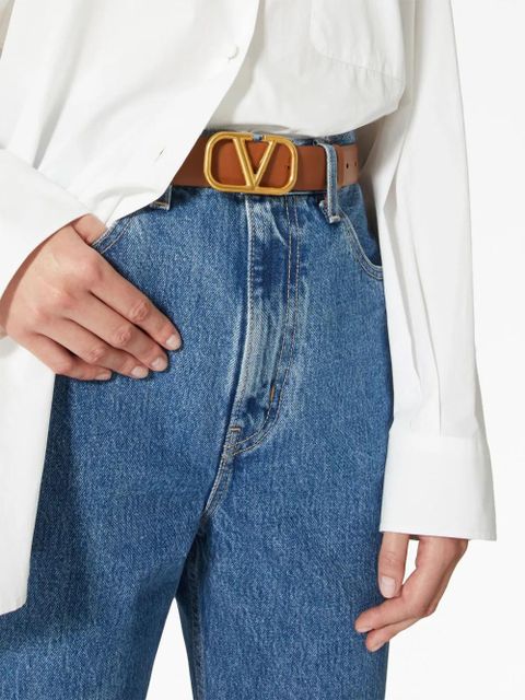 Valentino Garavani 30mm VLogo Signature reversible belt - Brown