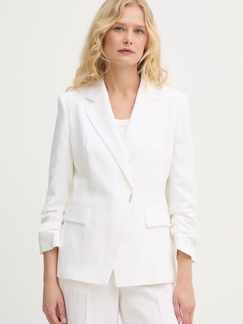 BOSS marynarka dwurzędowa damska z lnem Jia8 - zdjęcie produktu nr 1