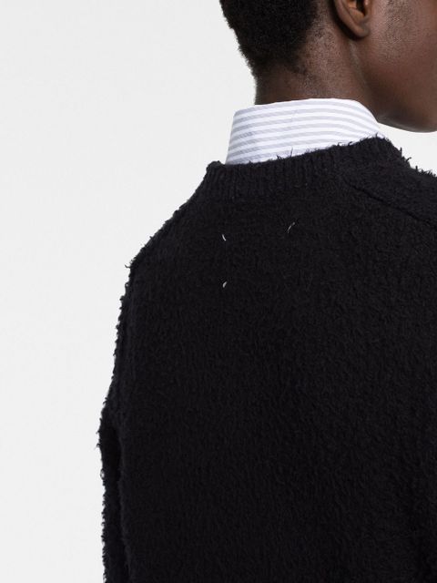 Maison Margiela four-stitch brushed jumper - Black