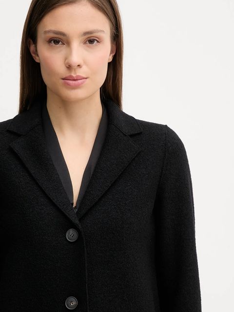 OUI płaszcz wełniany kolor czarny 79918