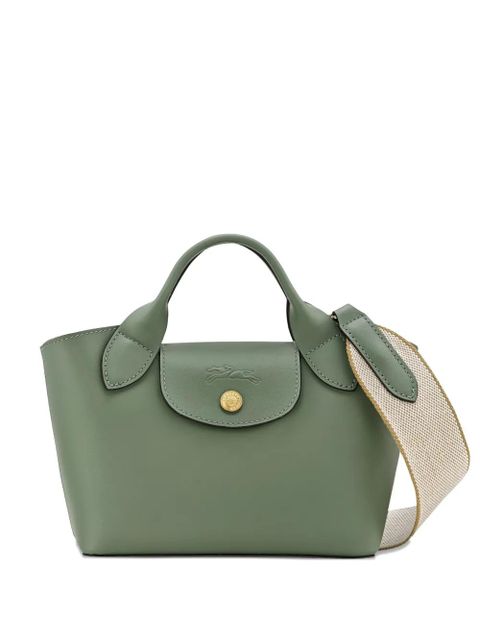 Longchamp Le Pliage leather top-handle bag - Green