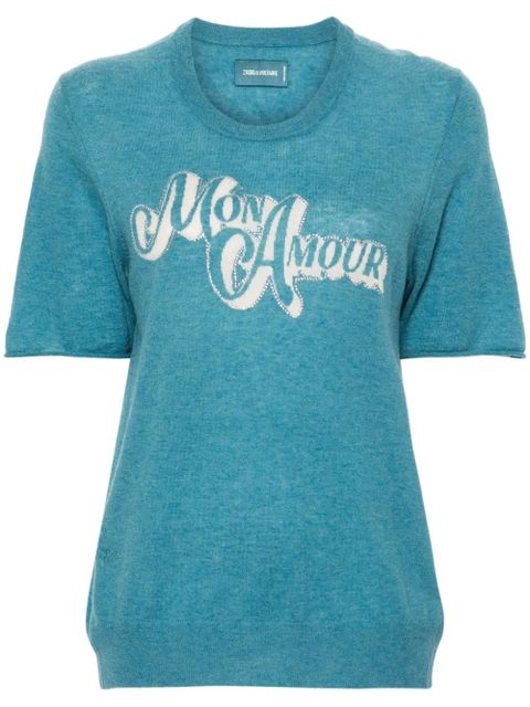 Zadig&Voltaire Ida crystal-embellishment knitted top - Blue - zdjęcie produktu nr 1