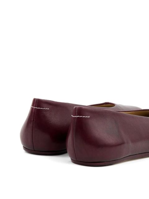 MM6 Maison Margiela stitch-out ballerinas - Red
