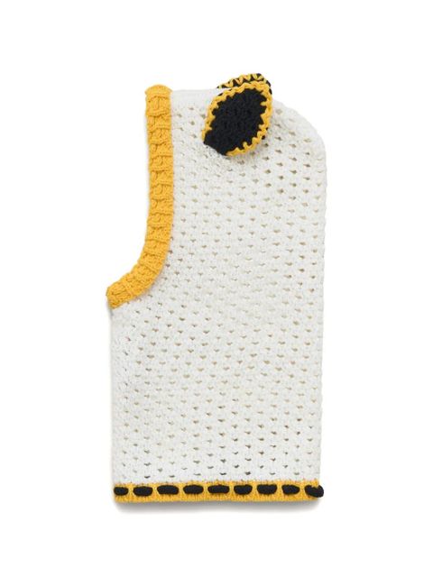 Marni colour-block crochet balaclava - White - zdjęcie produktu nr 2