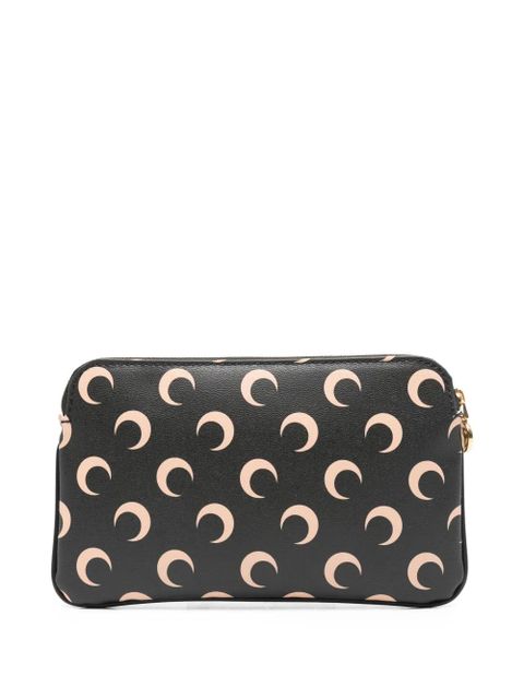 Marine Serre Moon print zip pouch - Black