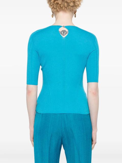 Lanvin panelled knitted top - Blue