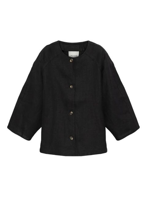 Posse Olivia buttoned top - Black - zdjęcie produktu nr 1