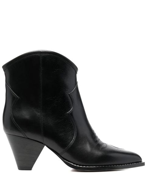 ISABEL MARANT Darizo 70mm leather boots - Black - zdjęcie produktu nr 1