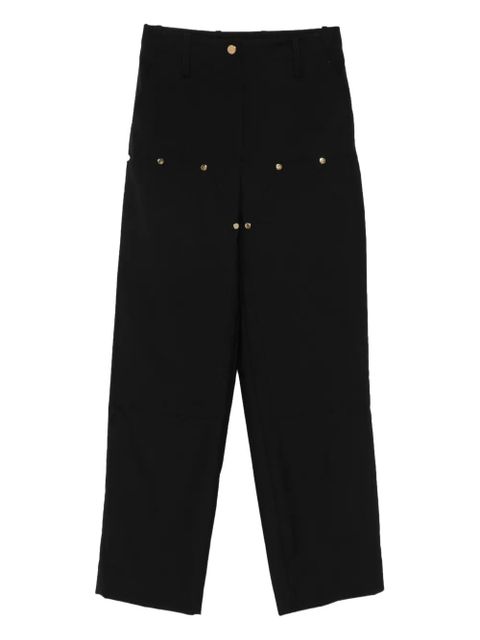 SANDRO button-fastening studded straight trousers - Black - zdjęcie produktu nr 1
