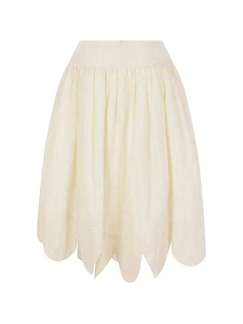 Simone Rocha scalloped-hem midi skirt - Neutrals - zdjęcie produktu nr 1